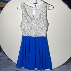 Blue and White Dress